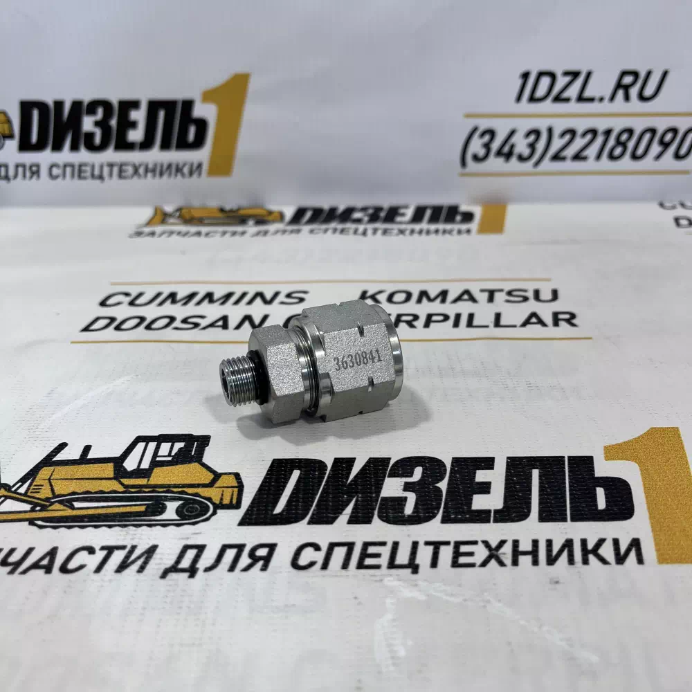 Штуцер (фитинг) топливной трубки 3630841 Cummins KTA19, KTA38, KTA50, KTTA19, K19, K38, K50 фото